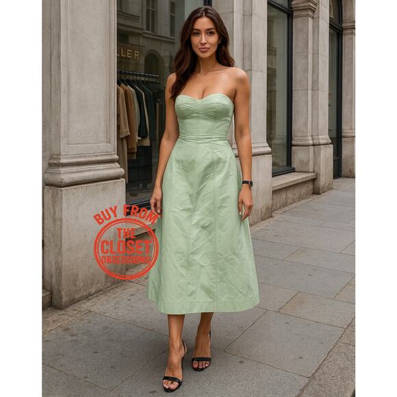 MANGO Corset-Style Strapless Midi Dress ๐โจ NWT - Picture 7 of 16